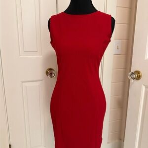 VENUS Bold Red Midi Dress